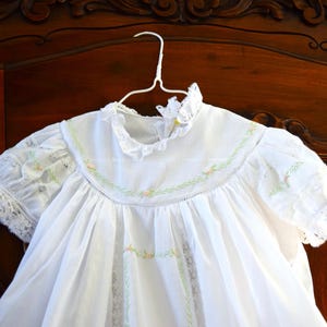 SALE girls Heirloom Dress size 1-2 white hand embroidery Easter Birthday Portrait Wedding Flower Girl