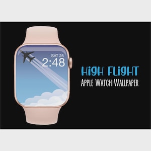 Papier peint High Flight pour Apple Watch, illustration originale, avion, voyage