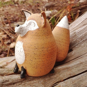 Lovely Handmade Ceramic Fox Piggy Bank image 4