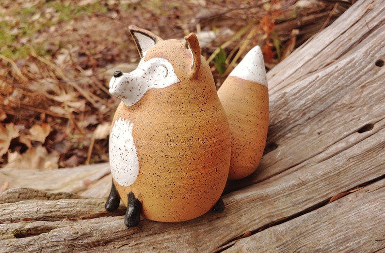 Lovely Handmade Ceramic Fox Piggy Bank image 4