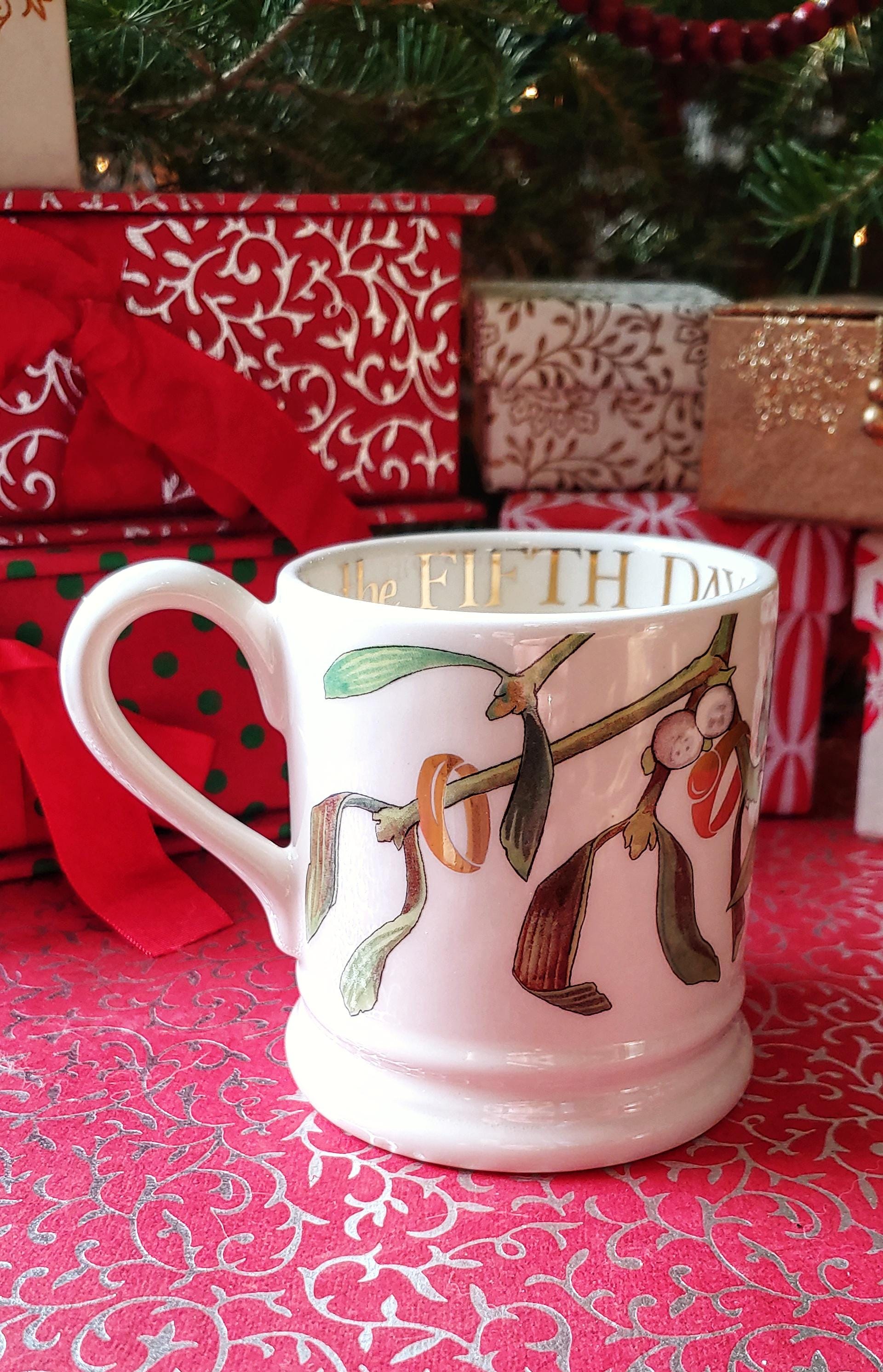 Emma Bridgewater 12 Days of Christmas Five Golden Rings Mistletoe