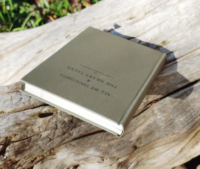 Cuaderno rayado "All my Thoughts and Heart Talks" completamente nuevo con una hermosa tapa dura de estilo vintage de Anthropologie. imagen 7