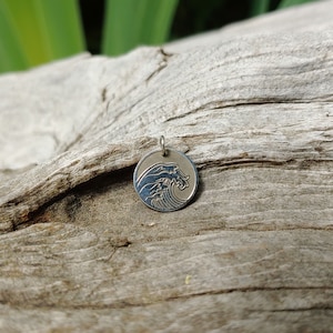 Beautiful Vintage Ocean Wave Pendant