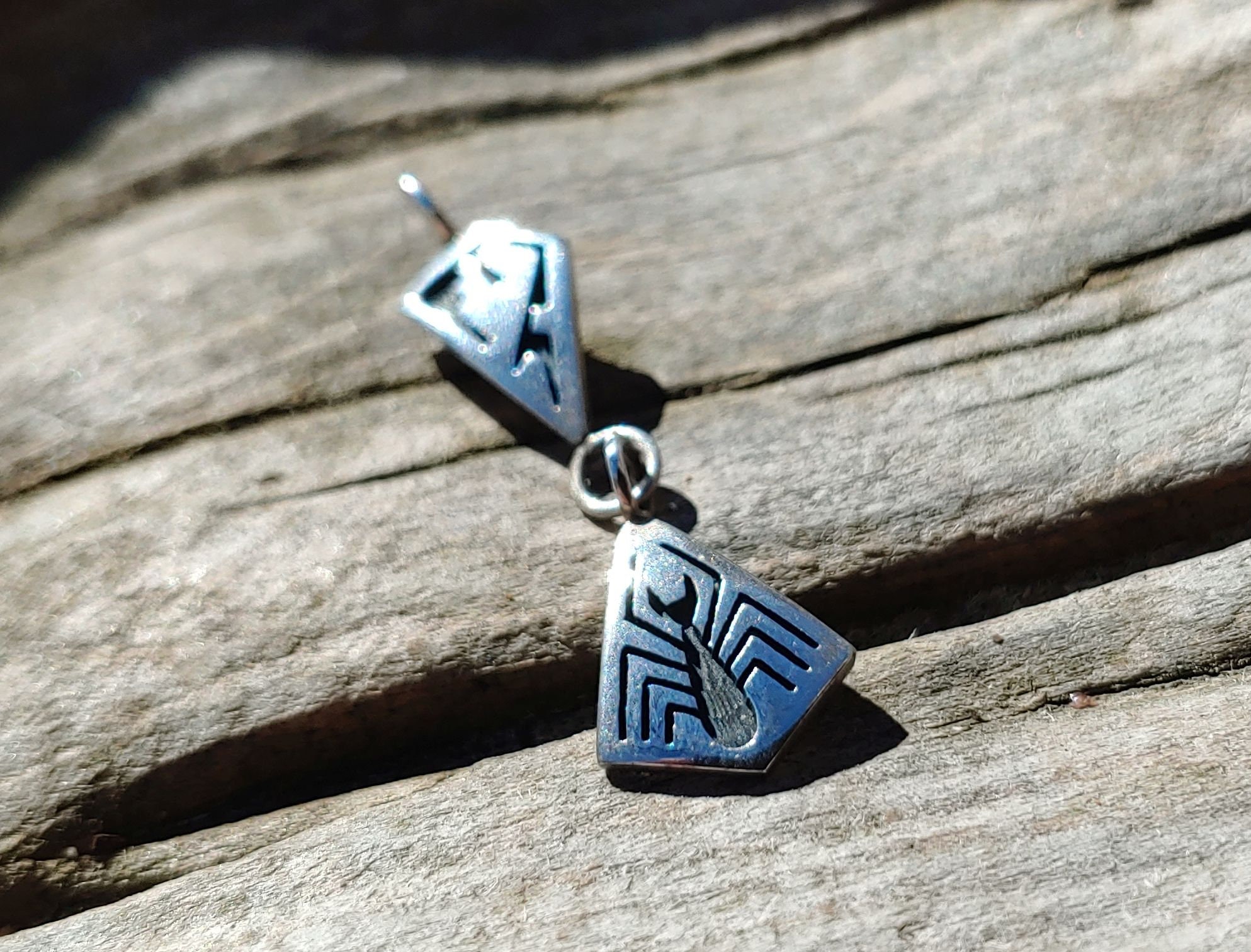 Hopi Silver Overlay Spider Pendant - Etsy