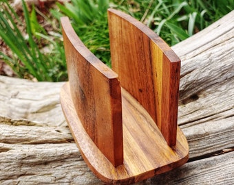 Lovely Vintage Acacia Wood Napkin Holder