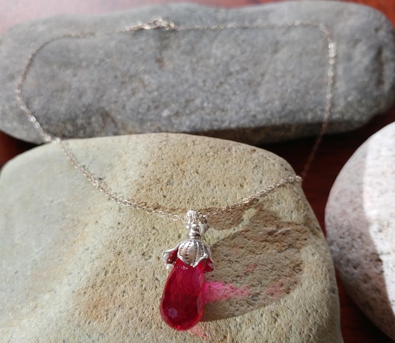 Stunning Pink Topaz Briolette and Sterling Silver… - image 1