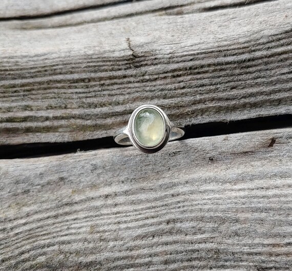 Forest Light Ring - Prehnite and Sterling Silver … - image 9