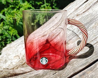 Collectible Starbucks Hand-blown Glass Christmas Mug - Never Used