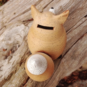 Lovely Handmade Ceramic Fox Piggy Bank image 9