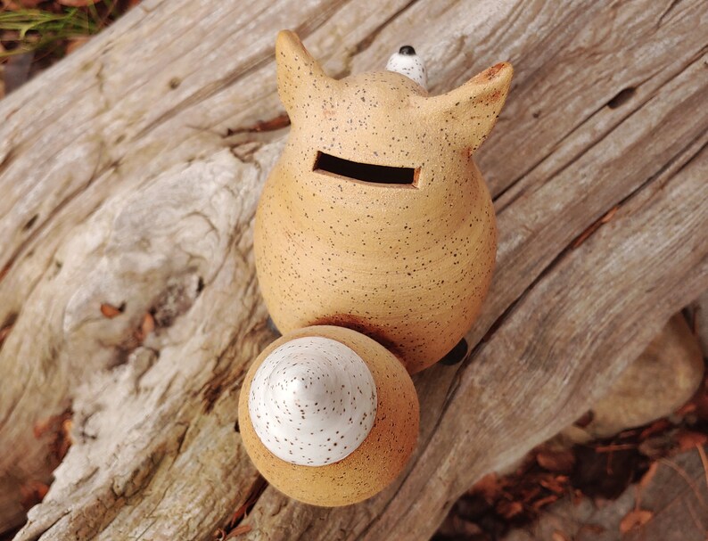 Lovely Handmade Ceramic Fox Piggy Bank image 9