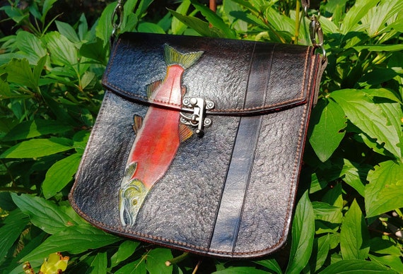 Handmade, Hand-tooled, and Hand-painted Sockeye S… - image 2