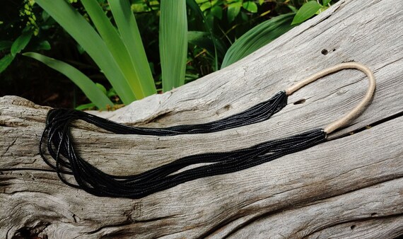 Beautiful Native American Multi-Stranded Long Jet… - image 3