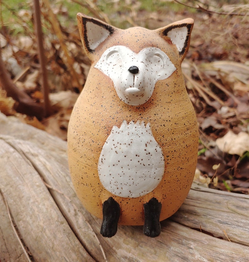 Lovely Handmade Ceramic Fox Piggy Bank image 3