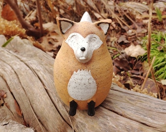 Lovely Handmade Ceramic Fox Piggy Bank