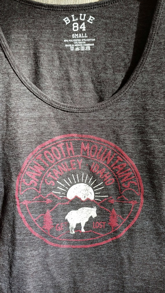Stanley, Idaho Mountain Goat Women's Small T-Shirt - image 7