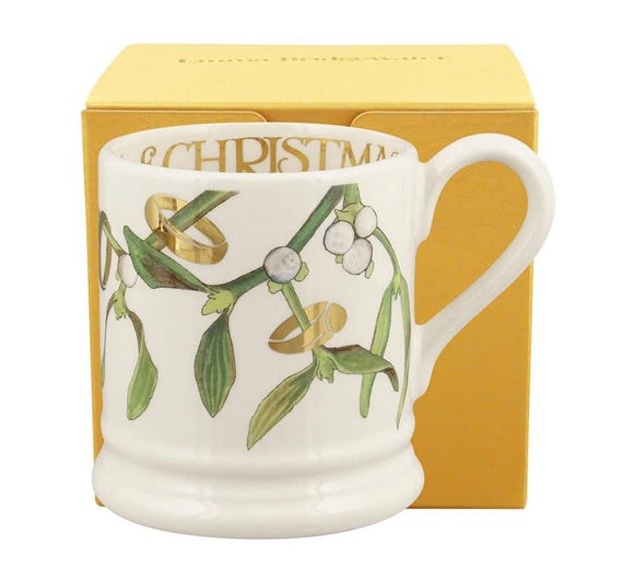 Emma Bridgewater 12 Days of Christmas Five Golden Rings Mistletoe