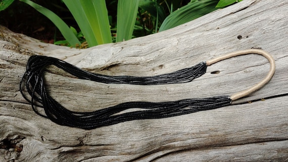 Beautiful Native American Multi-Stranded Long Jet… - image 6