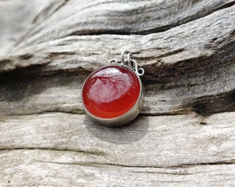 Luminous Carnelian and Sterling Silver Pendant