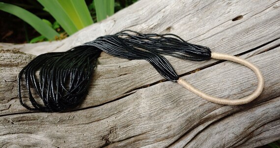 Beautiful Native American Multi-Stranded Long Jet… - image 2