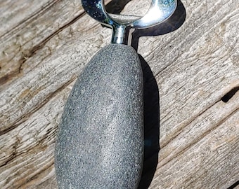 Gorgeous Handmade Beach Stone Bottle Opener