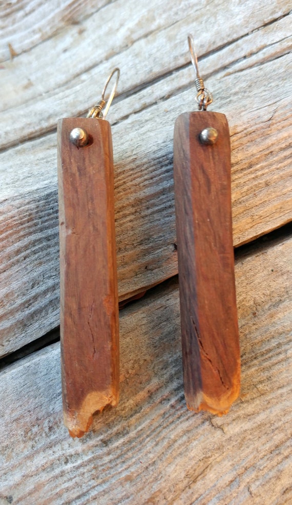 Handmade Wooden Earrings - image 3
