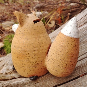 Lovely Handmade Ceramic Fox Piggy Bank image 5