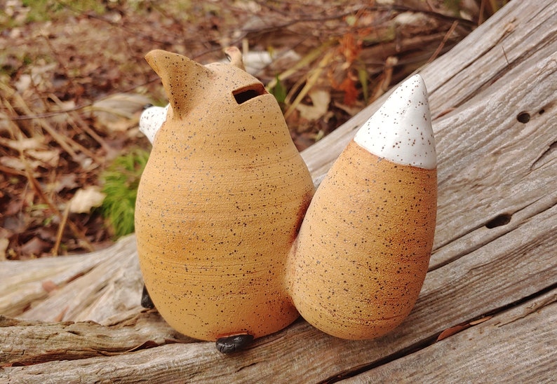 Lovely Handmade Ceramic Fox Piggy Bank image 5