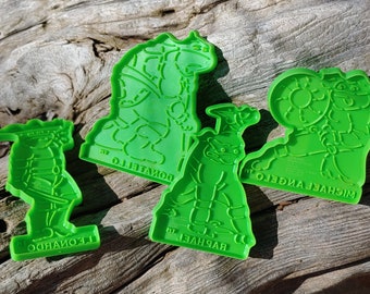 Vintage Set of Collectible Teenage Mutant Ninja Turtles TMNT Cookie Cutters