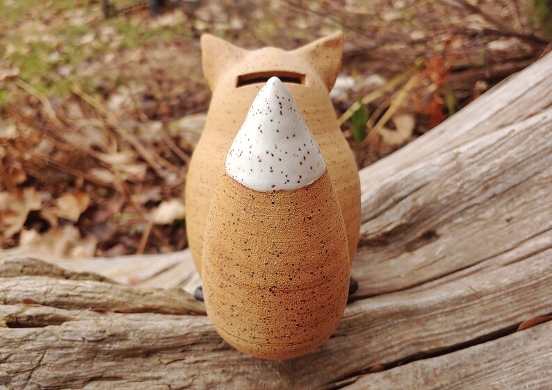 Lovely Handmade Ceramic Fox Piggy Bank image 6