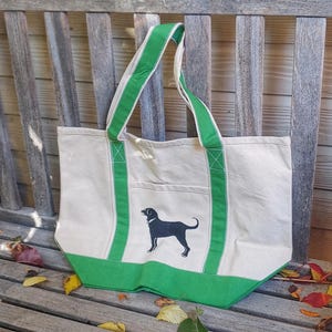 Bolso de lona The Black Dog en verde hierba brillante