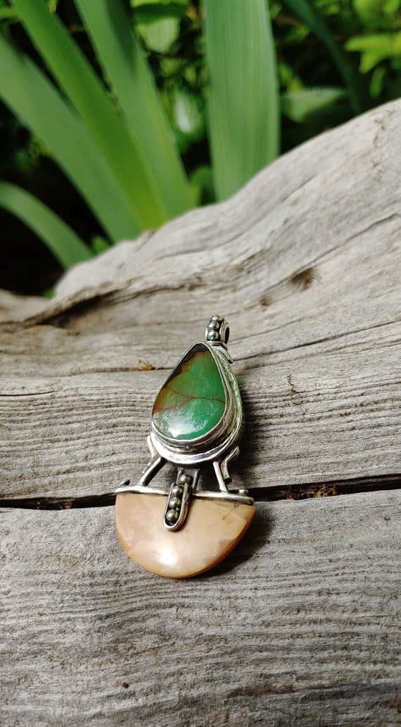 Stunning Green Royston Turquoise and Sterling Sil… - image 7