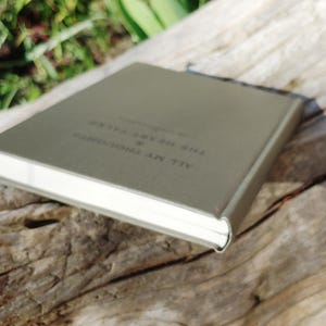 Cuaderno rayado "All my Thoughts and Heart Talks" completamente nuevo con una hermosa tapa dura de estilo vintage de Anthropologie. imagen 6