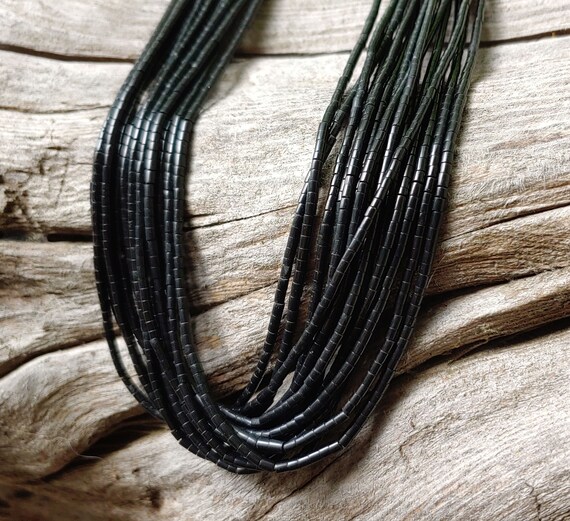 Beautiful Native American Multi-Stranded Long Jet… - image 9