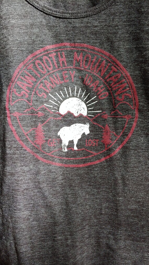 Stanley, Idaho Mountain Goat Women's Small T-Shirt - image 3