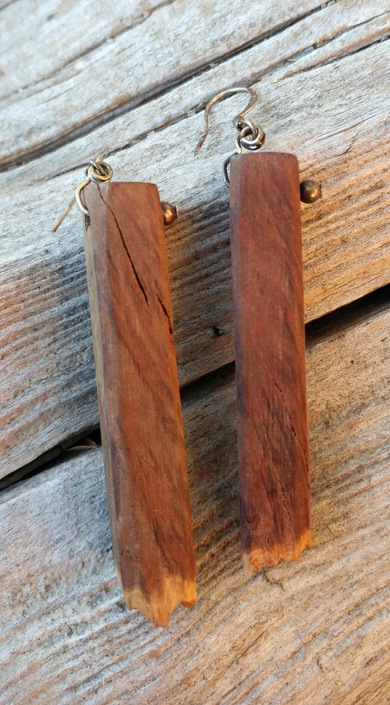 Handmade Wooden Earrings - image 5