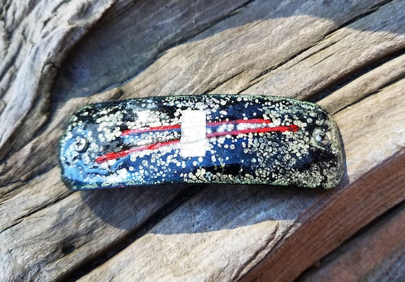Handmade Copper Enamel Hair Clip