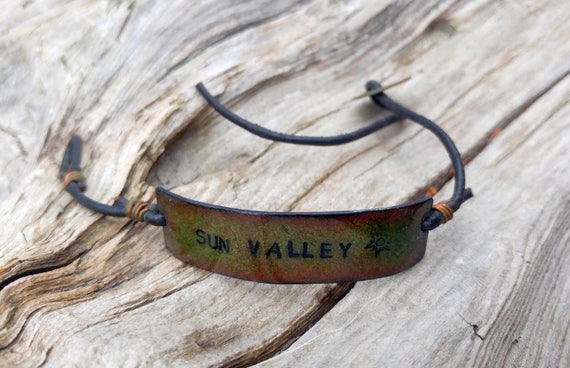 Handmade Sun Valley Copper Enamel Bracelet