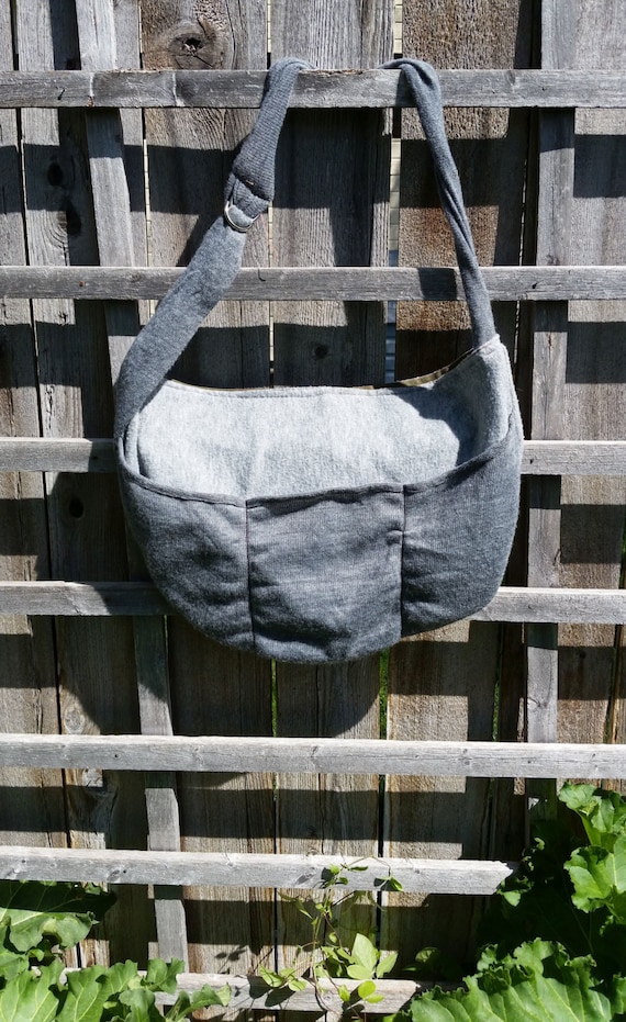 Handmade Grey Shoulder Bag