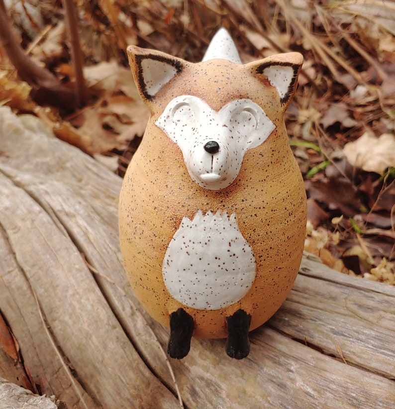 Lovely Handmade Ceramic Fox Piggy Bank image 2
