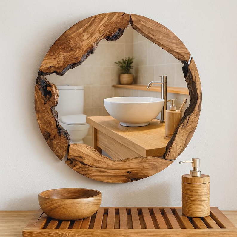 handmade wooden mirror, live edge mirror, olive wood mirror, rustic wall decoration, natural wood mirror, unique wooden mirror, farmhouse mirror, boho mirror decor, handcrafted wooden mirror, wall mirror wood, organic design mirror, bathroom wooden mirror, entryway rustic mirror, olive wood mirror, rustic wall decor, natural wood mirror, unique wooden mirror, bathroom wood mirror, wall mirror, decorative mirror, wooden mirror, large wall mirror, round mirror