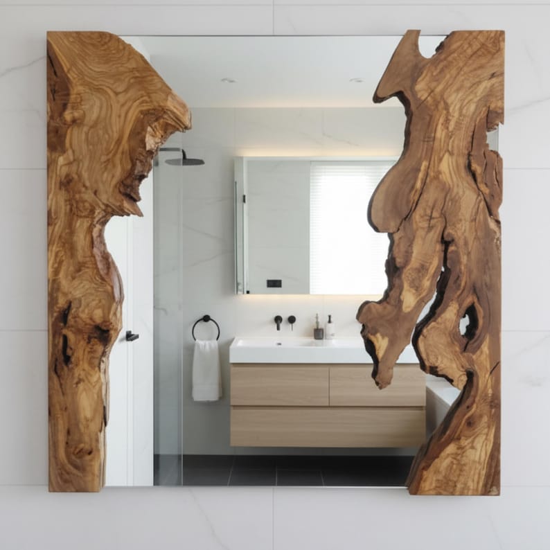 handmade wooden mirror, live edge mirror, olive wood mirror, rustic wall decoration, natural wood mirror, unique wooden mirror, farmhouse mirror, boho mirror decor, handcrafted wooden mirror, wall mirror wood, organic design mirror, bathroom wooden mirror, entryway rustic mirror, olive wood mirror, rustic wall decor, natural wood mirror, unique wooden mirror, bathroom wood mirror, wall mirror, decorative mirror, wooden mirror, large wall mirror