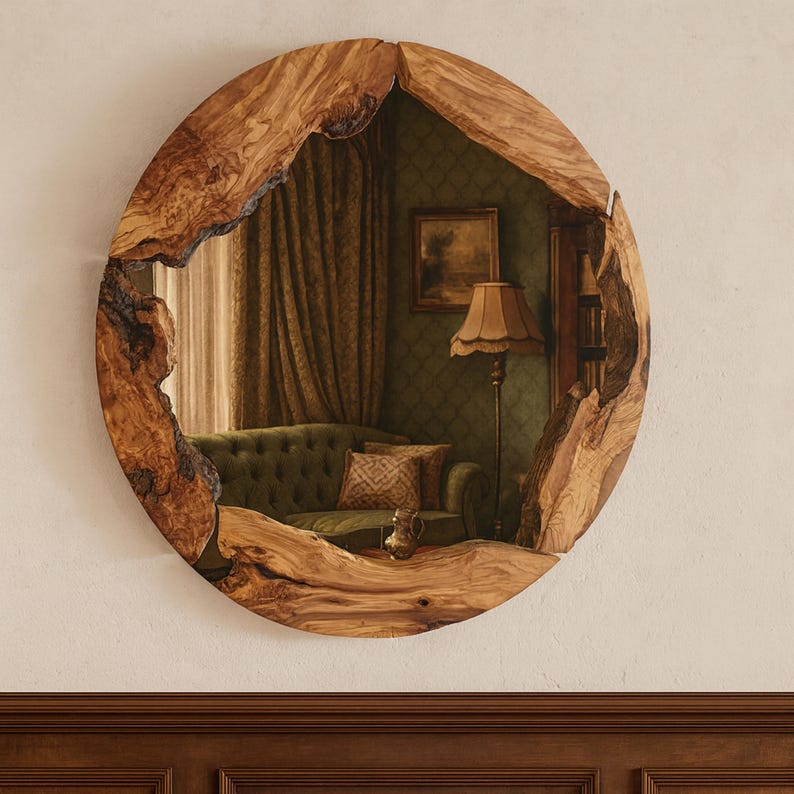 handmade wooden mirror, live edge mirror, olive wood mirror, rustic wall decoration, natural wood mirror, unique wooden mirror, farmhouse mirror, boho mirror decor, handcrafted wooden mirror, wall mirror wood, organic design mirror, bathroom wooden mirror, entryway rustic mirror, olive wood mirror, rustic wall decor, natural wood mirror, unique wooden mirror, bathroom wood mirror, wall mirror, decorative mirror, wooden mirror, large wall mirror, round mirror