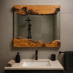 handmade wooden mirror, live edge mirror, olive wood mirror, rustic wall decoration, natural wood mirror, unique wooden mirror, farmhouse mirror, boho mirror decor, handcrafted wooden mirror, wall mirror wood, organic design mirror, bathroom wooden mirror, entryway rustic mirror, olive wood mirror, rustic wall decor, natural wood mirror, unique wooden mirror, bathroom wood mirror, wall mirror, decorative mirror, wooden mirror, large wall mirror