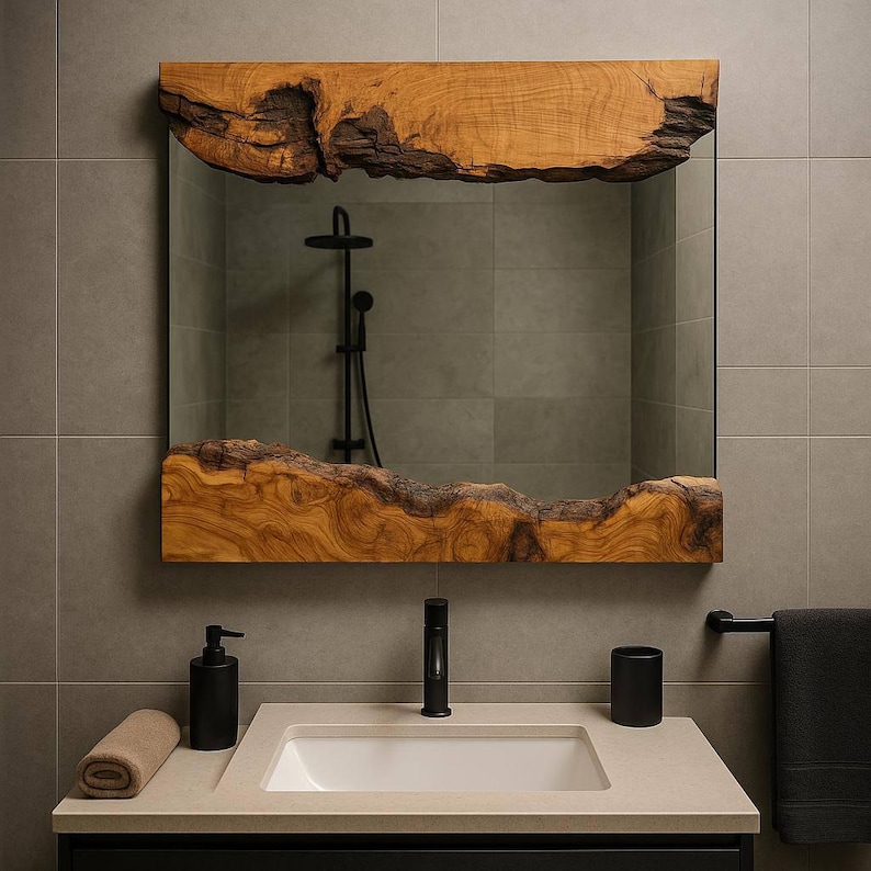 handmade wooden mirror, live edge mirror, olive wood mirror, rustic wall decoration, natural wood mirror, unique wooden mirror, farmhouse mirror, boho mirror decor, handcrafted wooden mirror, wall mirror wood, organic design mirror, bathroom wooden mirror, entryway rustic mirror, olive wood mirror, rustic wall decor, natural wood mirror, unique wooden mirror, bathroom wood mirror, wall mirror, decorative mirror, wooden mirror, large wall mirror