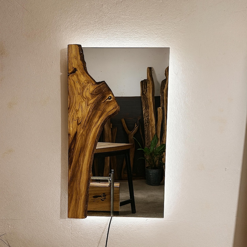 Decorative Illuminated Mirror, Modern LED Lighted Bathroom Mirror