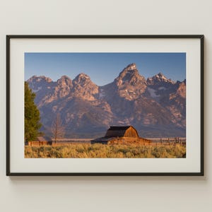 T.A. Moulton Scheune Druck | Grand Teton Landschaft Fotografie | Wyoming Wandkunst | Rustikales Western Dekor | Berghütte Foto