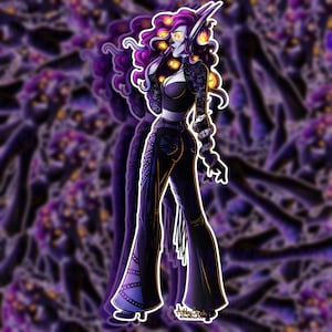 Maz | Creepy goth fantasy elf sticker