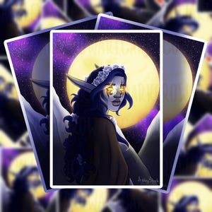 Flowers In Your Hair | Cozy night time fantasy elf sticker