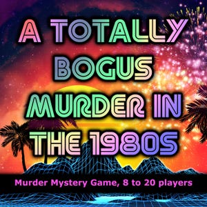 Juego de cena con misterio de asesinato / Temática de los 80 / Descargable