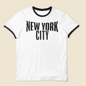 John Lennon NYC Ringer T-Shirt: Retro Beatles Fan Apparel